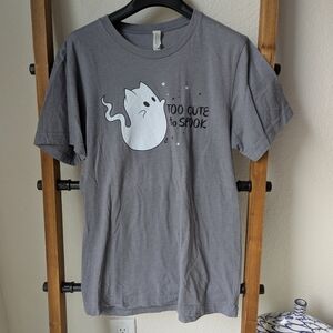 Bella Canvas Women's Gray 'Too Cute to Spook' Tee - Size M